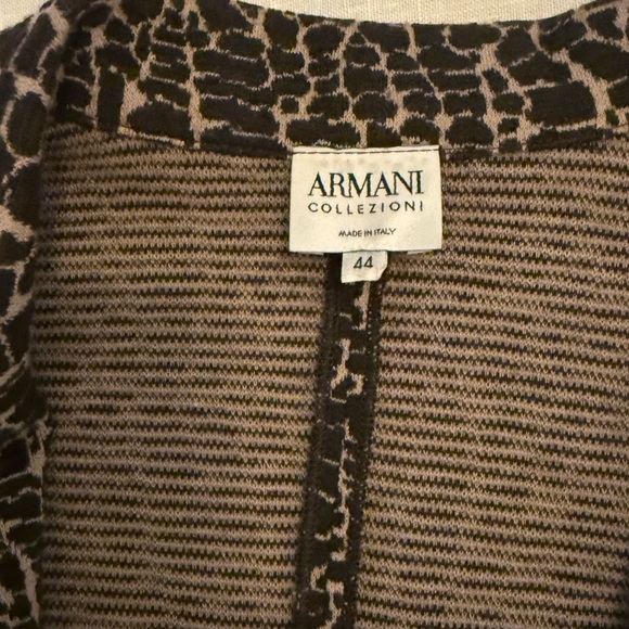 Armani Collezioni Black and Brown Textured Blazer - Picture 3 of 7